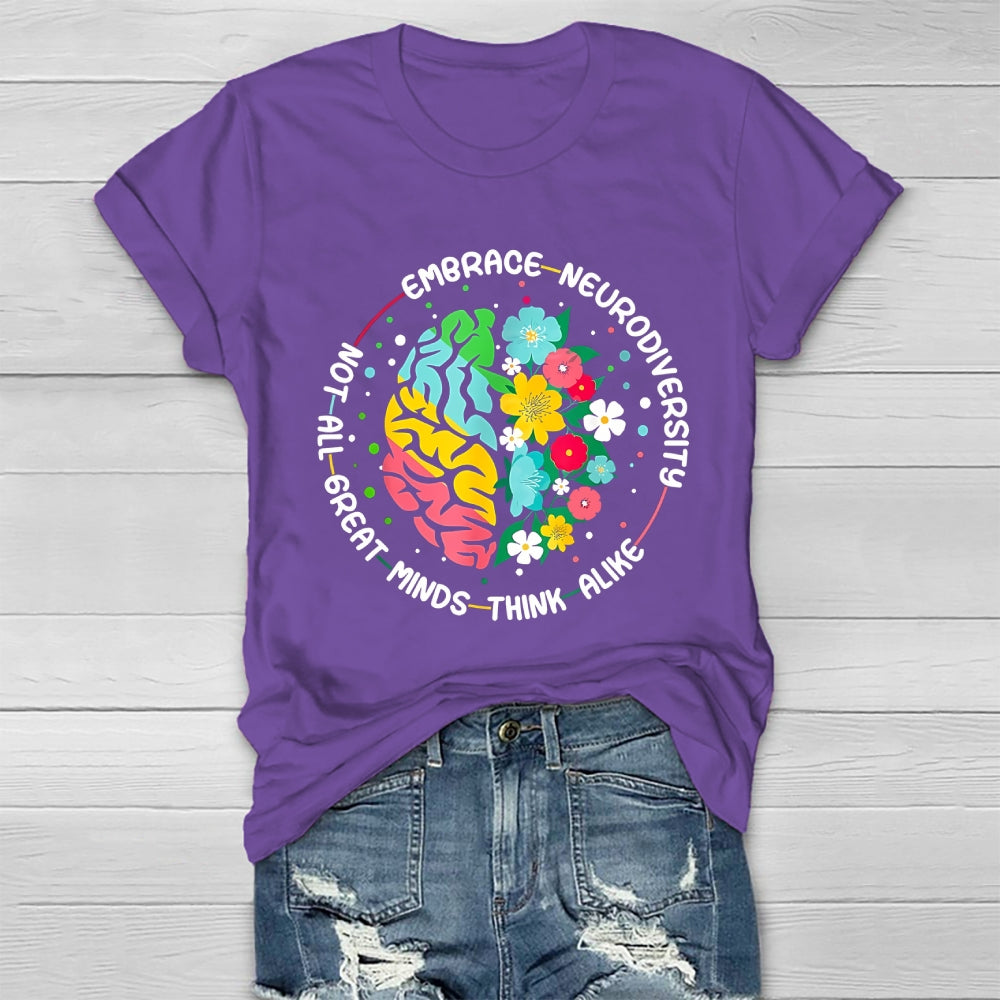 Embrace Neurodiversity Brain  Healthwear T-shirt