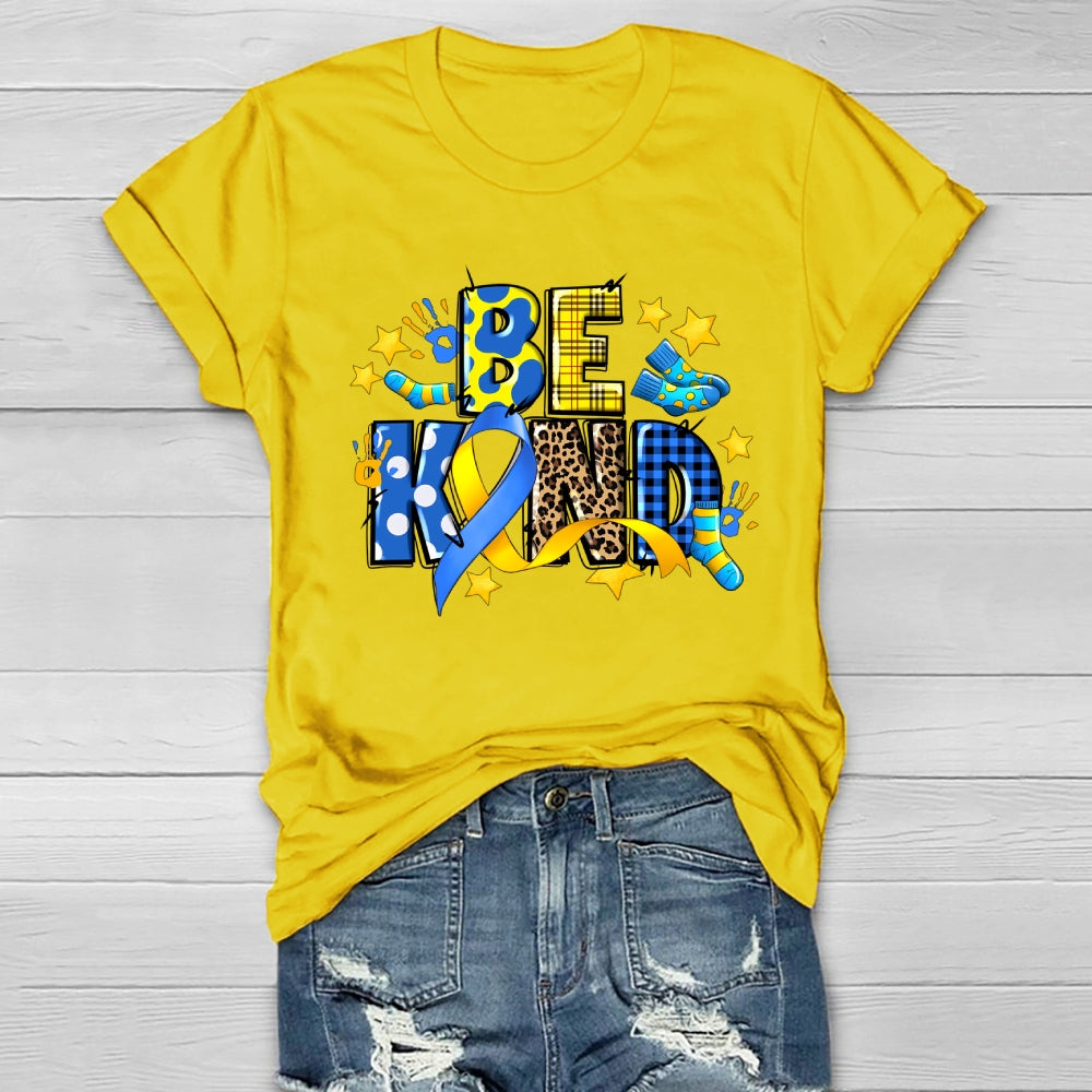 Be Kind Down Syndrome Awareness Healthwear T-shirt
