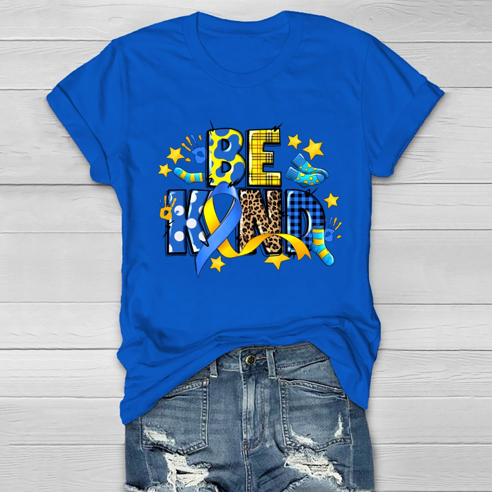 Be Kind Down Syndrome Awareness Healthwear T-shirt