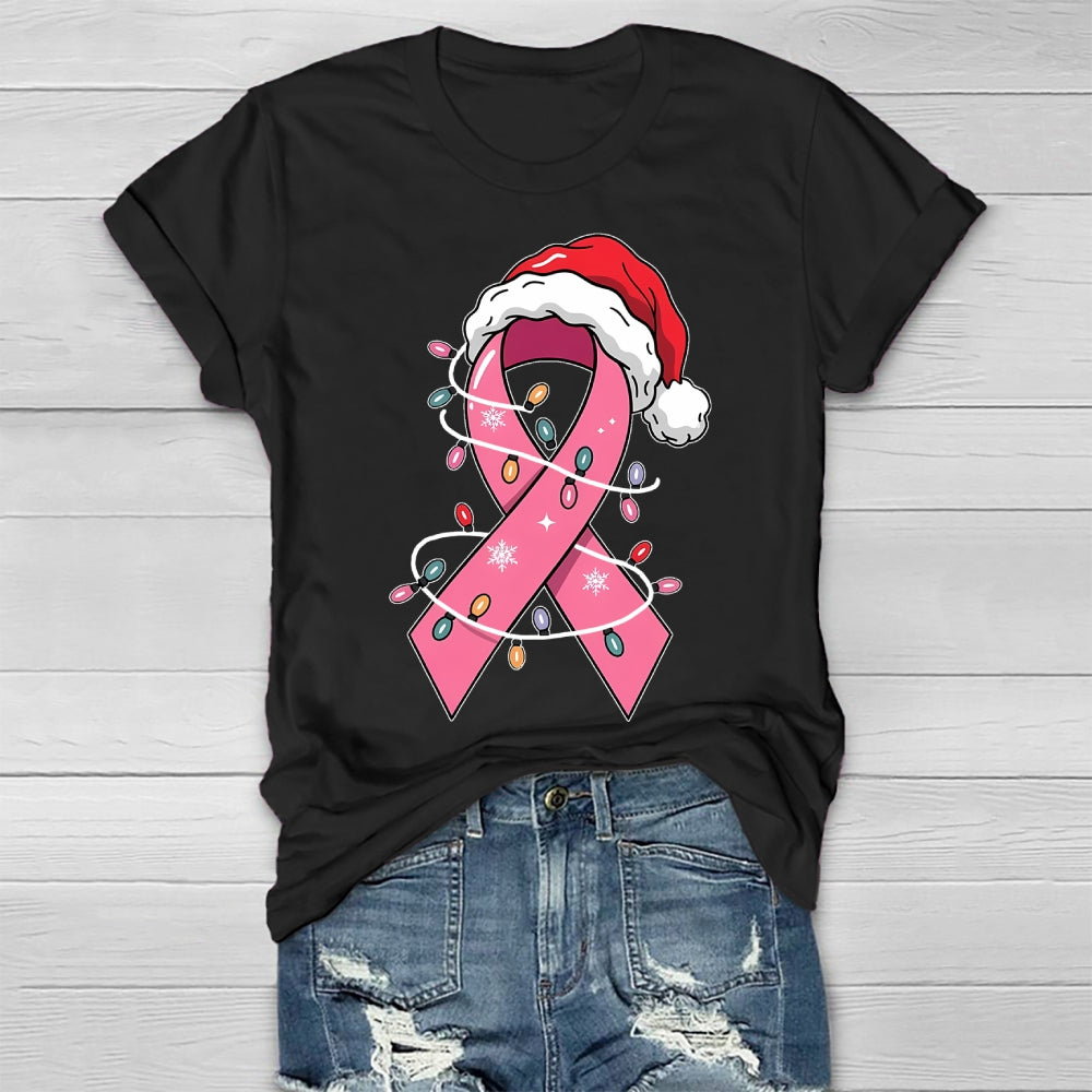 Pink Ribbon Christmas Healthwear T-shirt