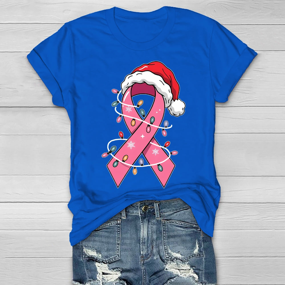 Pink Ribbon Christmas Healthwear T-shirt