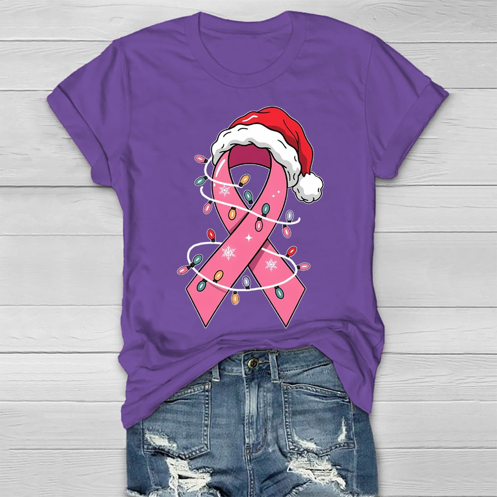 Pink Ribbon Christmas Healthwear T-shirt