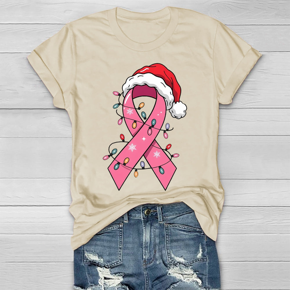 Pink Ribbon Christmas Healthwear T-shirt
