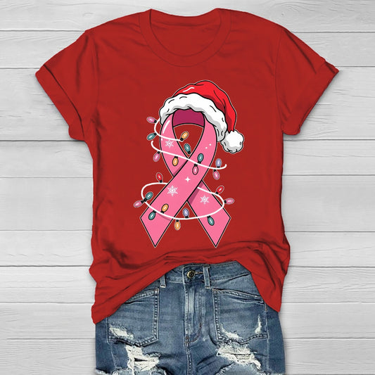 Pink Ribbon Christmas Healthwear T-shirt