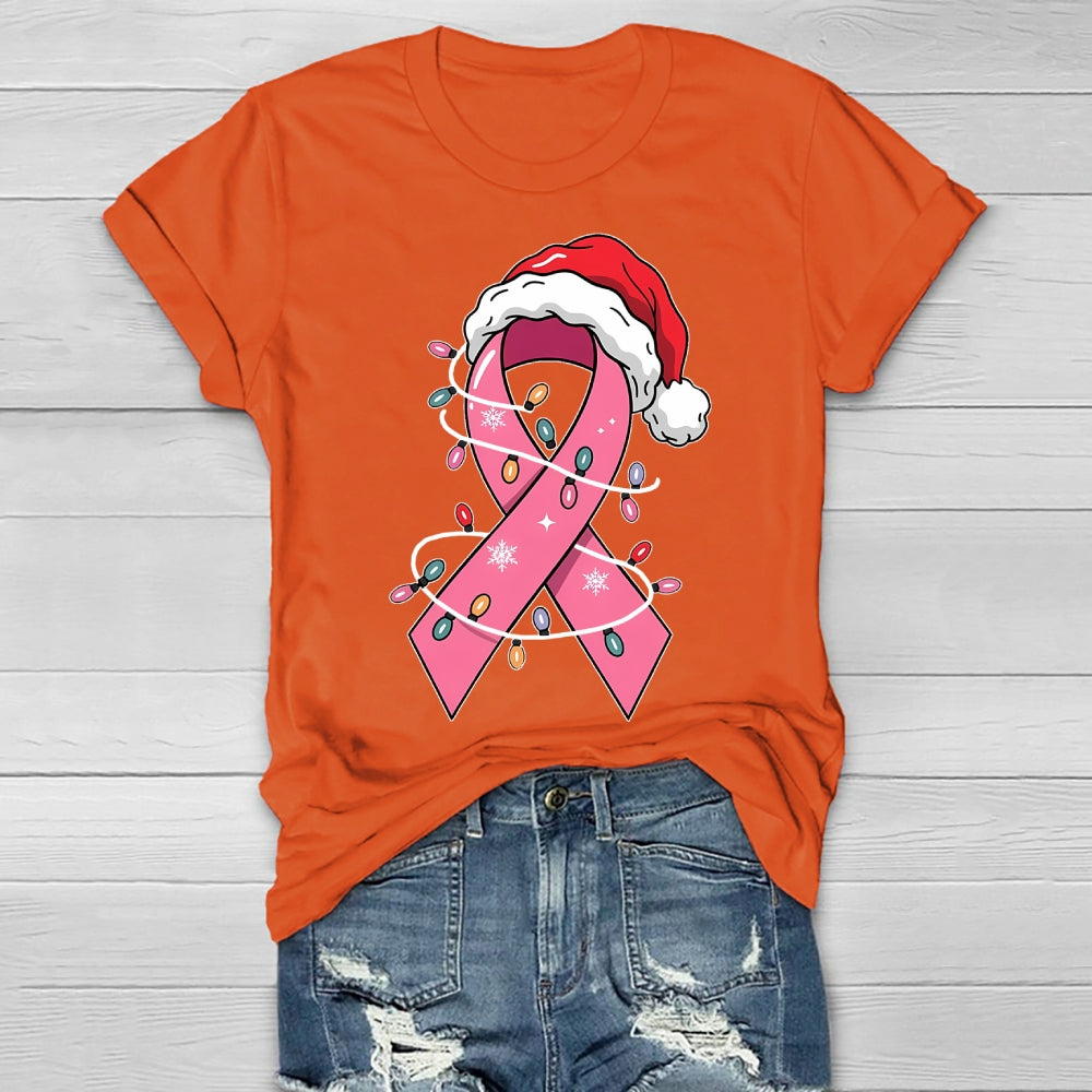 Pink Ribbon Christmas Healthwear T-shirt