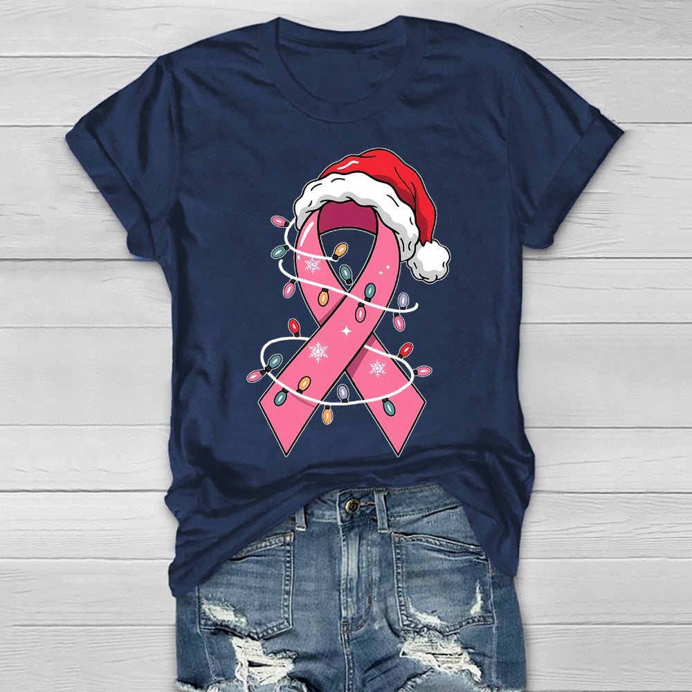 Pink Ribbon Christmas Healthwear T-shirt