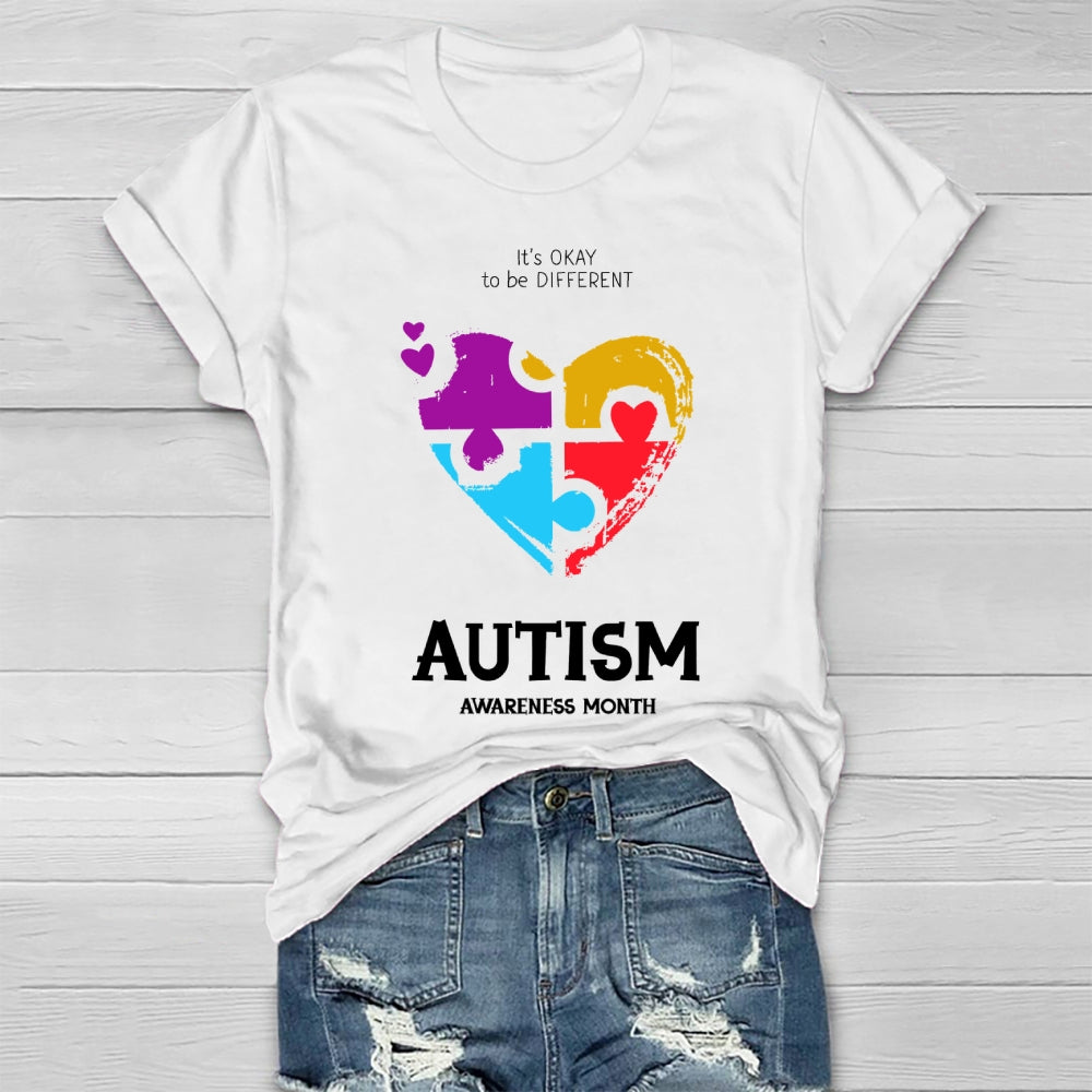 Autism Awareness It's Ok To Be Different Healthwear T-shirt