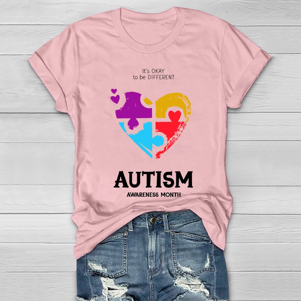 Autism Awareness It's Ok To Be Different Healthwear T-shirt