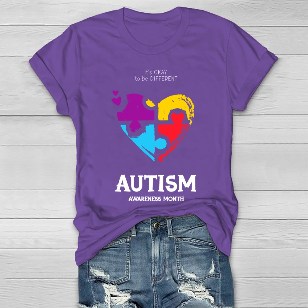 Autism Awareness It's Ok To Be Different Healthwear T-shirt