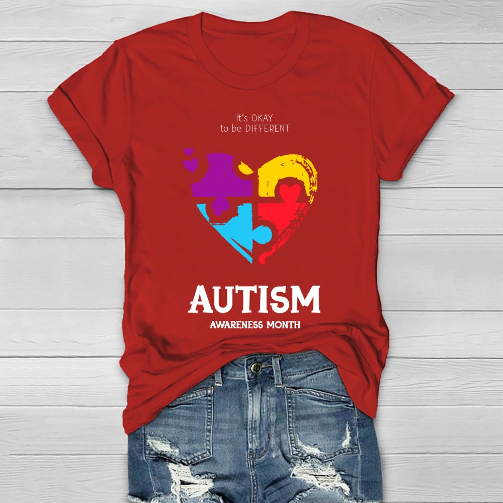 Autism Awareness It's Ok To Be Different Healthwear T-shirt