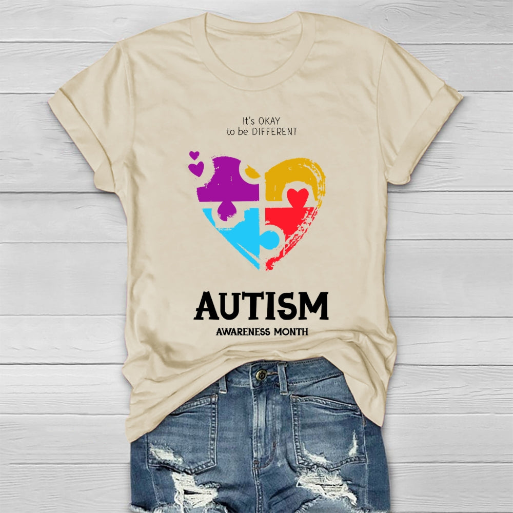Autism Awareness It's Ok To Be Different Healthwear T-shirt