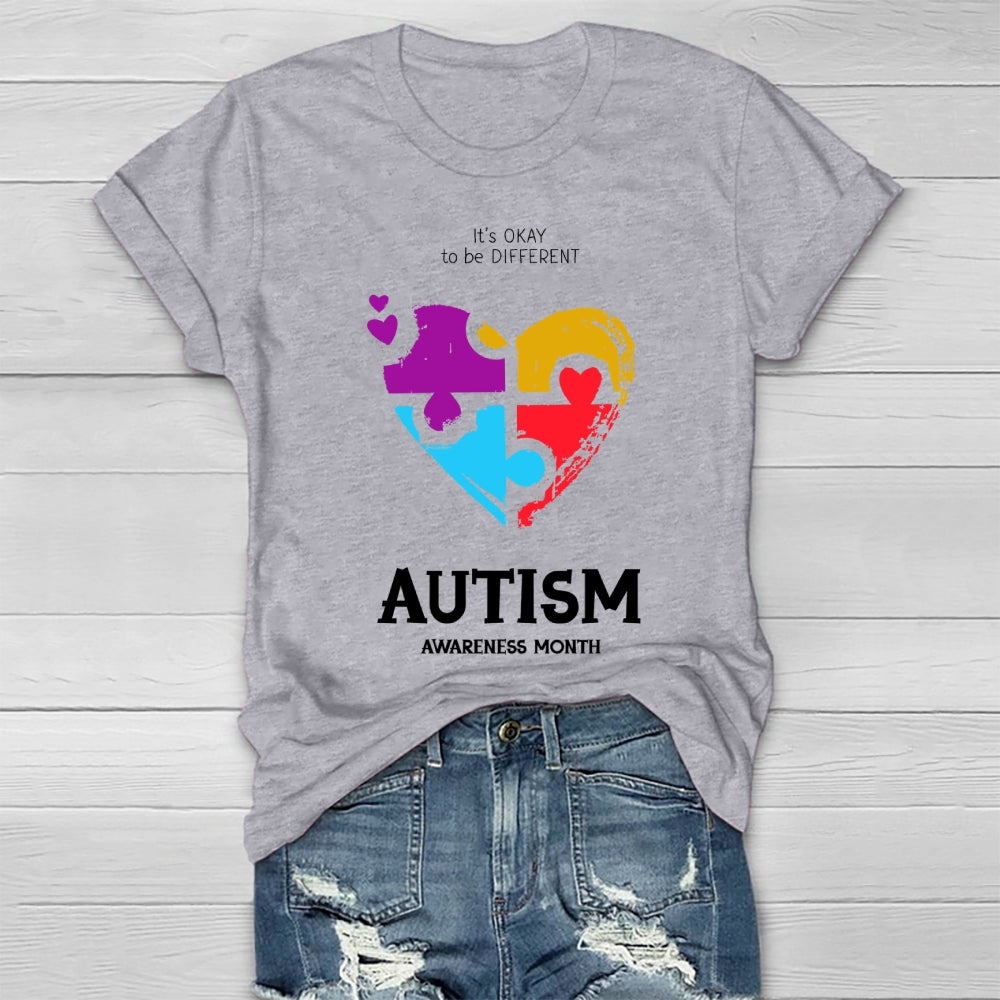 Autism Awareness It's Ok To Be Different Healthwear T-shirt