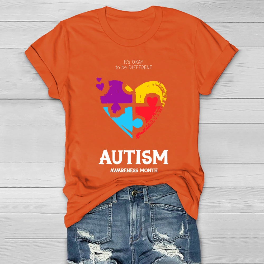 Autism Awareness It's Ok To Be Different Healthwear T-shirt