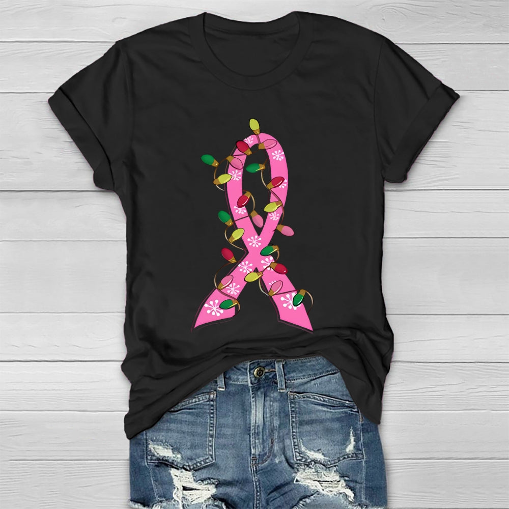 Pink Ribbon Christmas Healthwear T-shirt