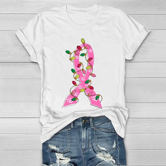 Pink Ribbon Christmas Healthwear T-shirt