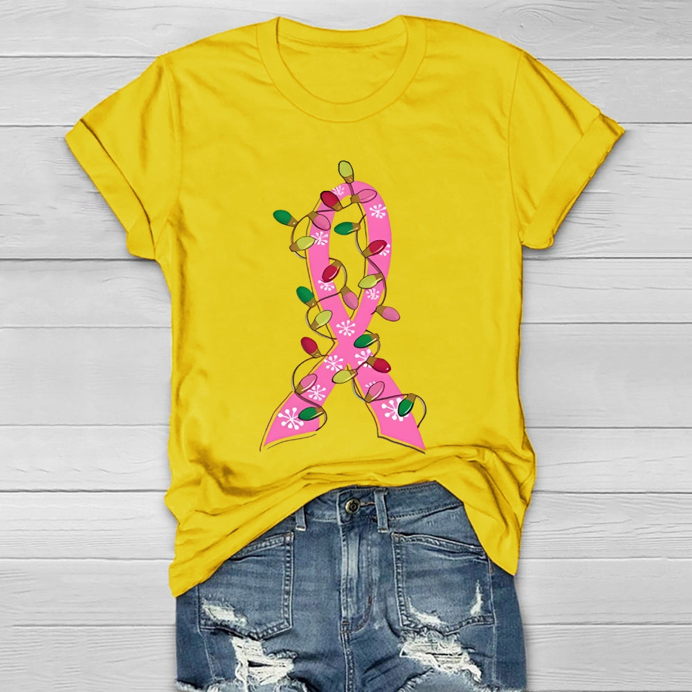 Pink Ribbon Christmas Healthwear T-shirt