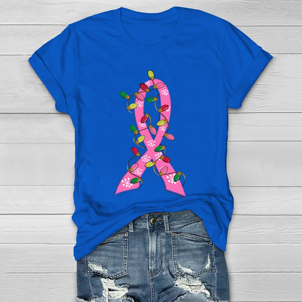 Pink Ribbon Christmas Healthwear T-shirt