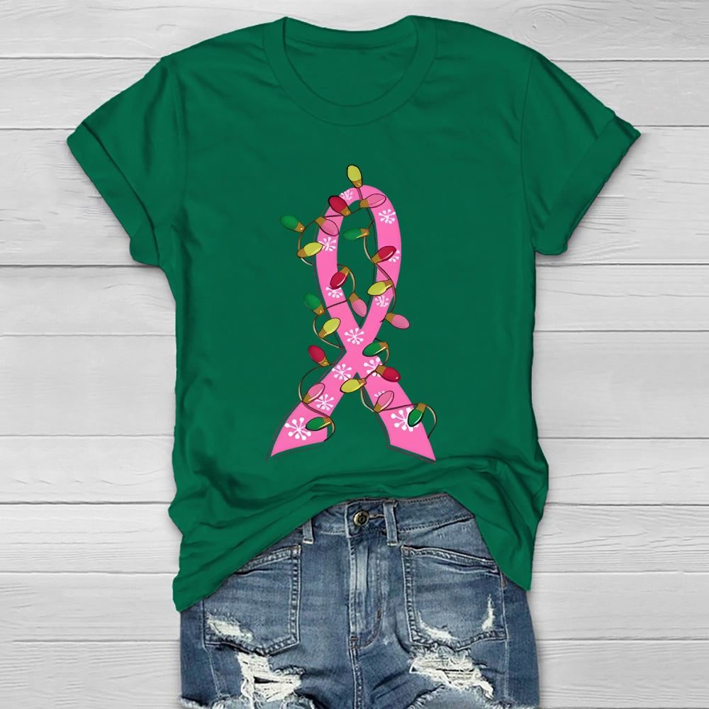 Pink Ribbon Christmas Healthwear T-shirt