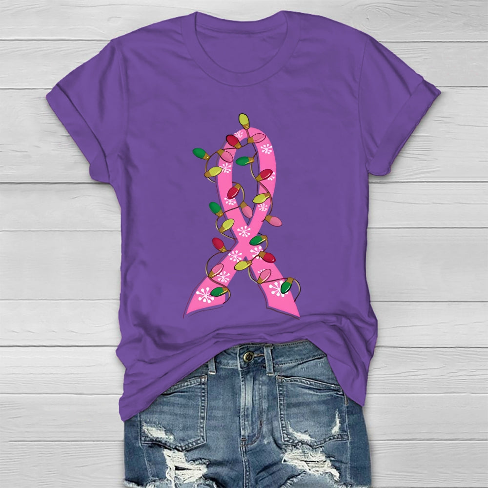 Pink Ribbon Christmas Healthwear T-shirt