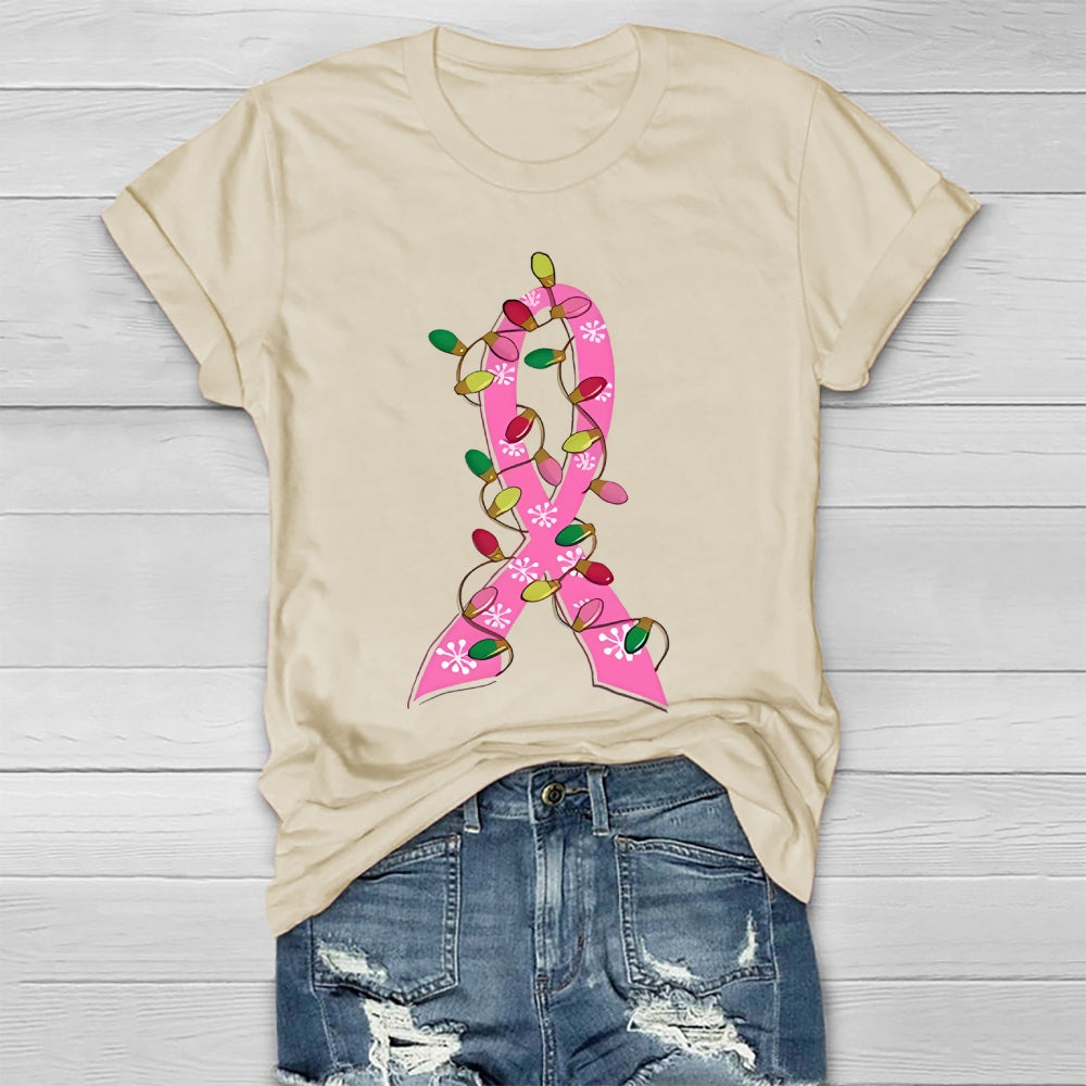 Pink Ribbon Christmas Healthwear T-shirt