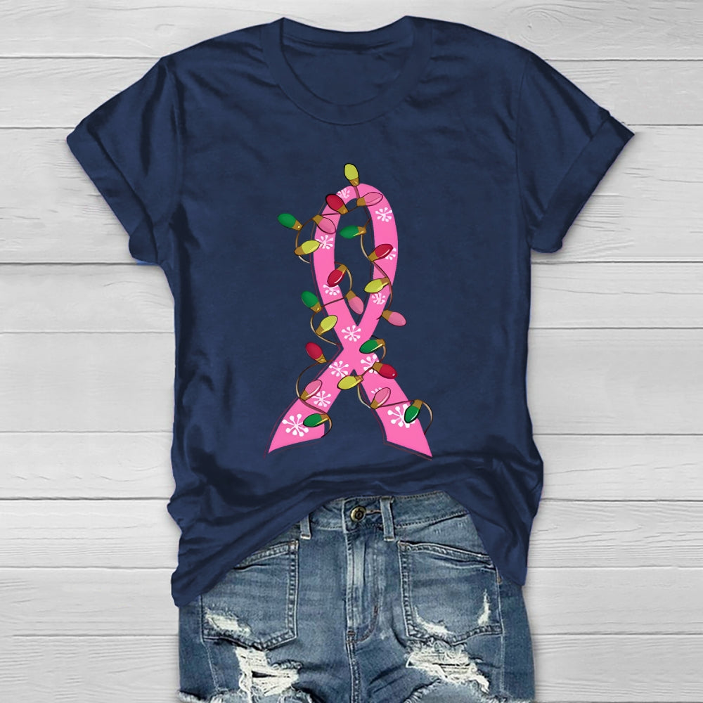 Pink Ribbon Christmas Healthwear T-shirt