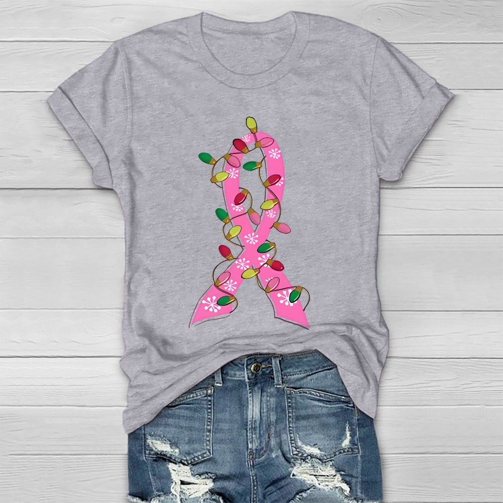 Pink Ribbon Christmas Healthwear T-shirt