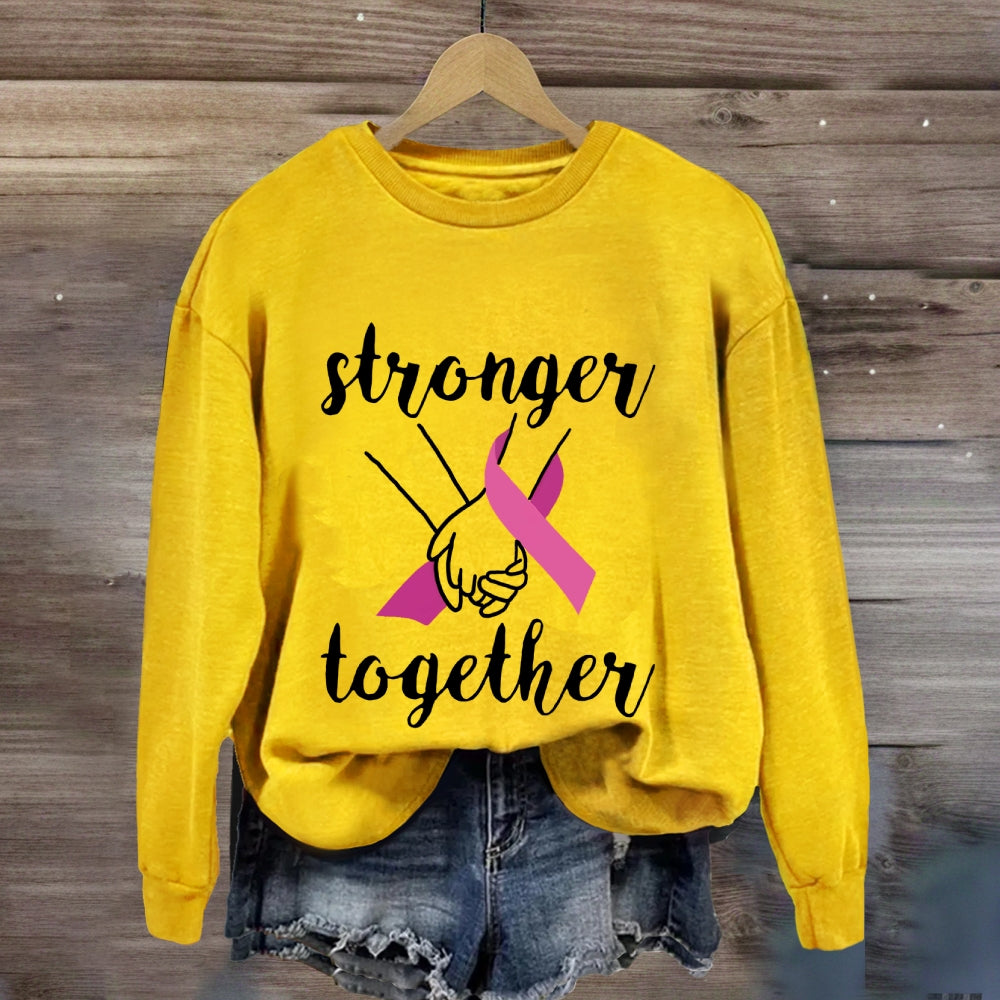 Stronger Together Pink Ribbon Sweatshirt