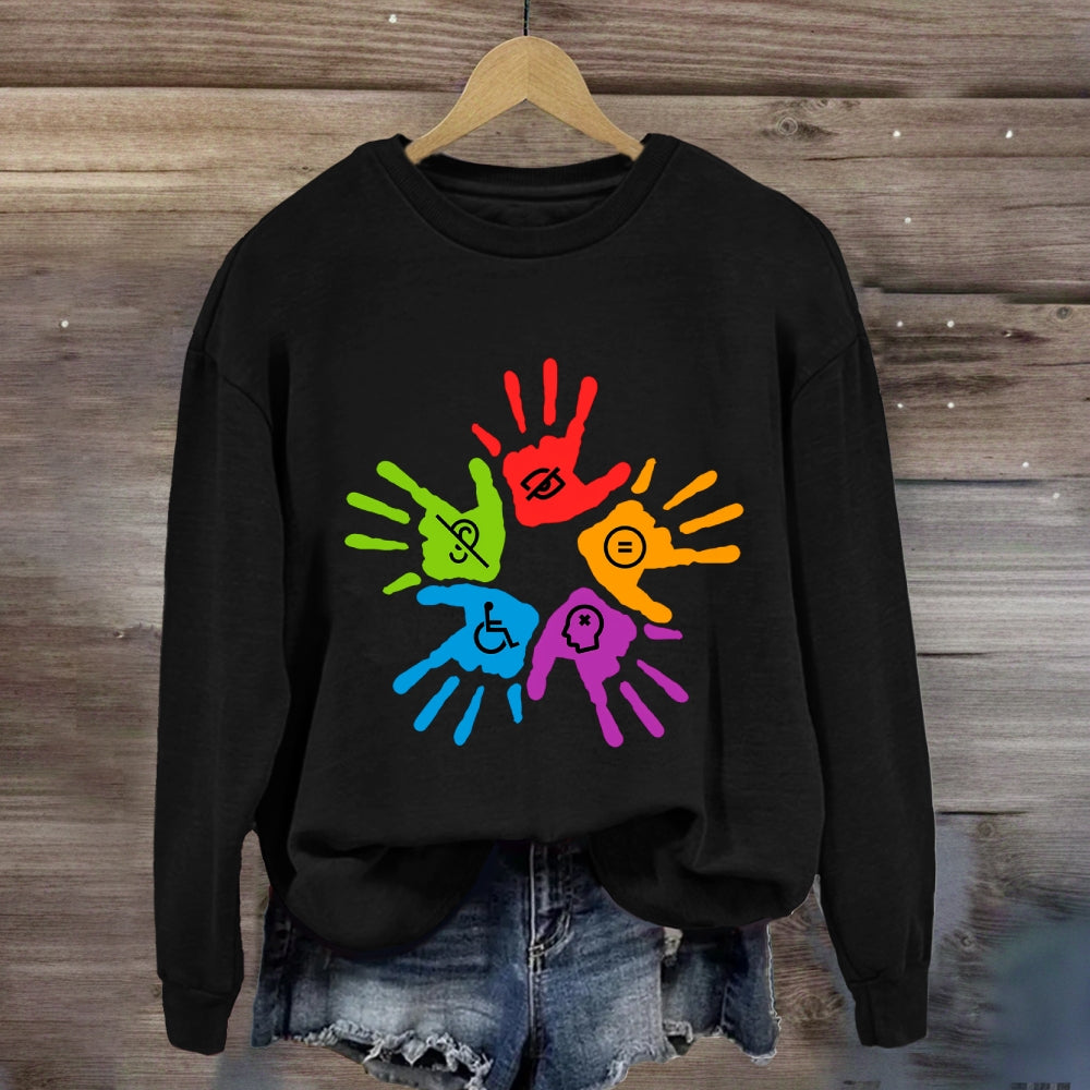 Colorful Hand Sweatshirt