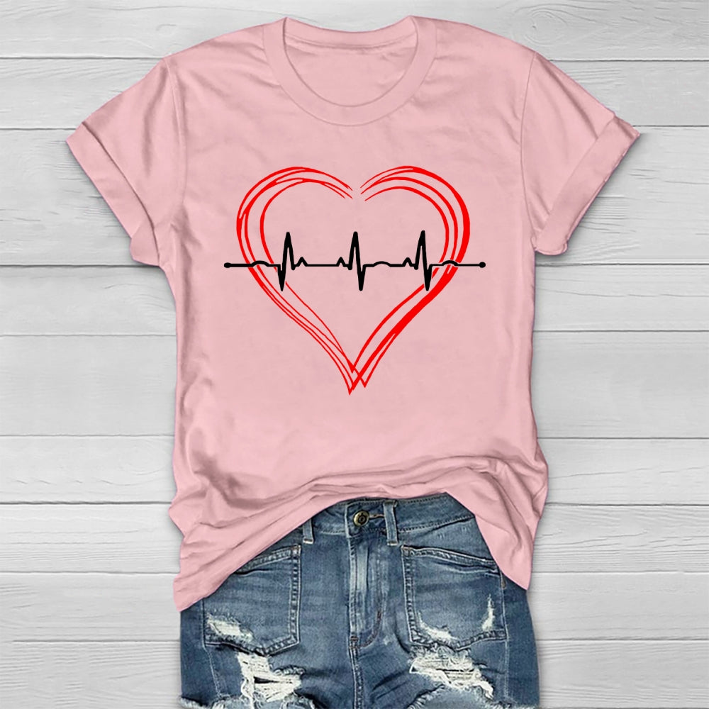 Heart Disease Awareness Healthwear T-shirt