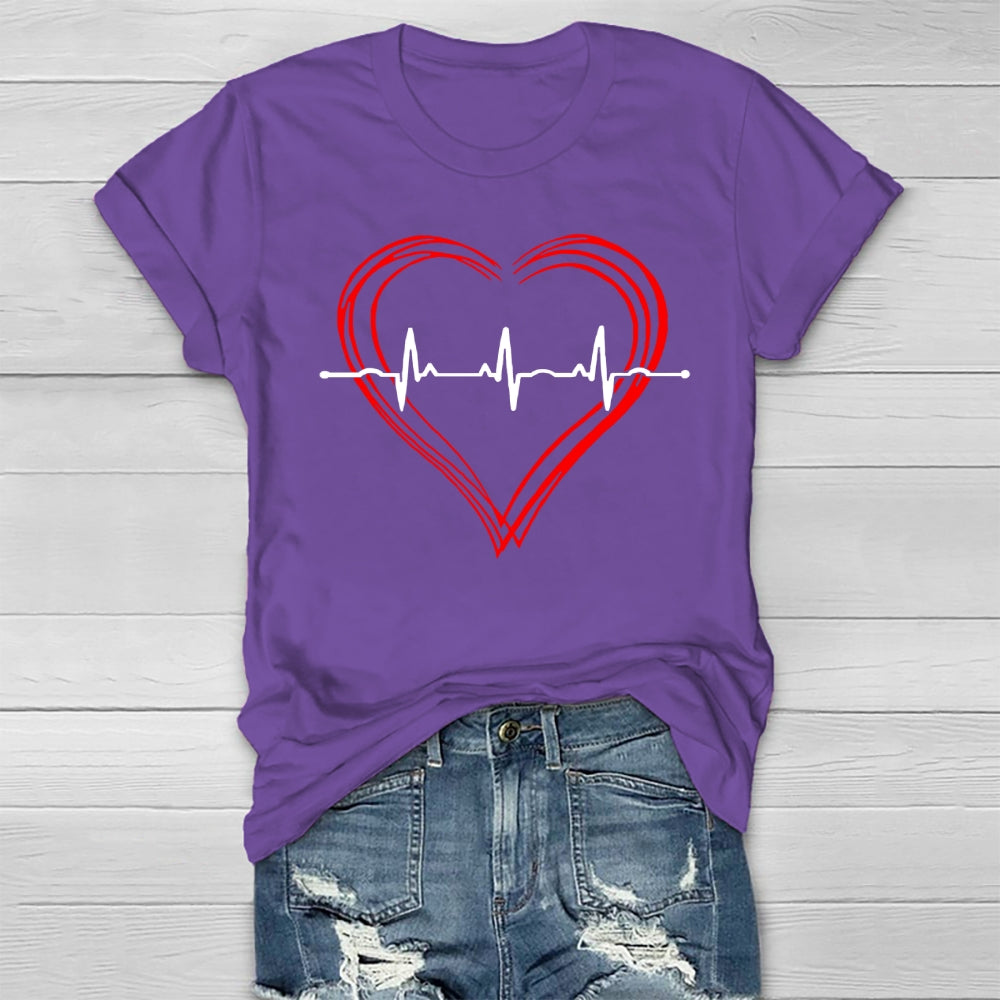 Heart Disease Awareness Healthwear T-shirt