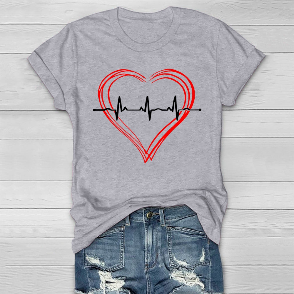Heart Disease Awareness Healthwear T-shirt