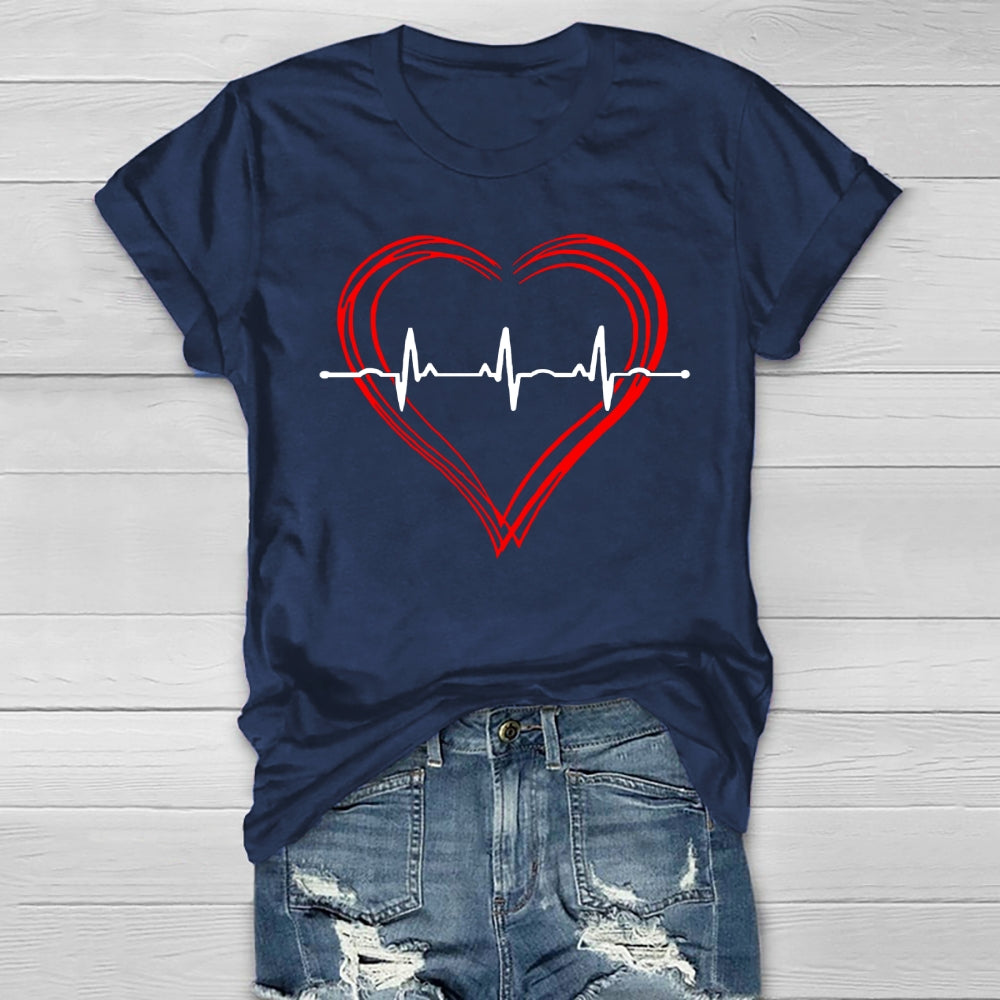 Heart Disease Awareness Healthwear T-shirt