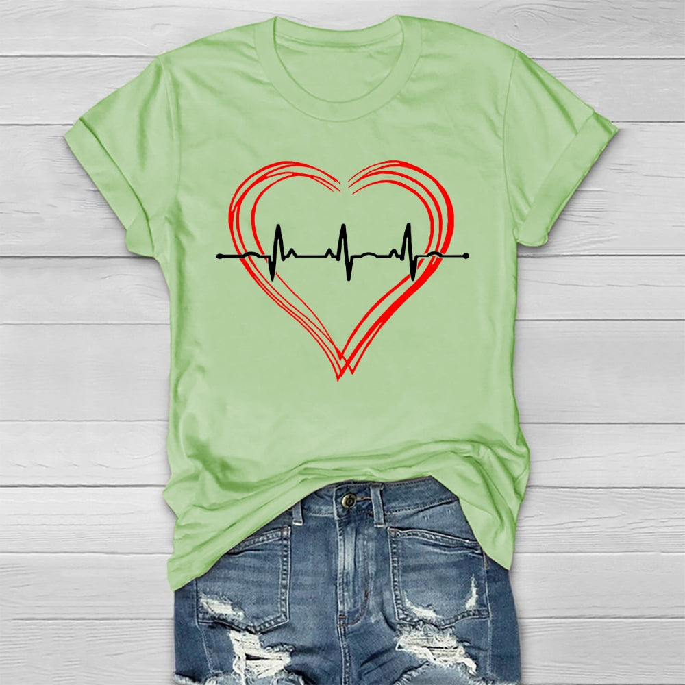 Heart Disease Awareness Healthwear T-shirt