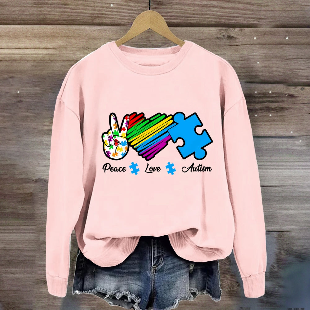 Peace Love Autism Sweatshirt