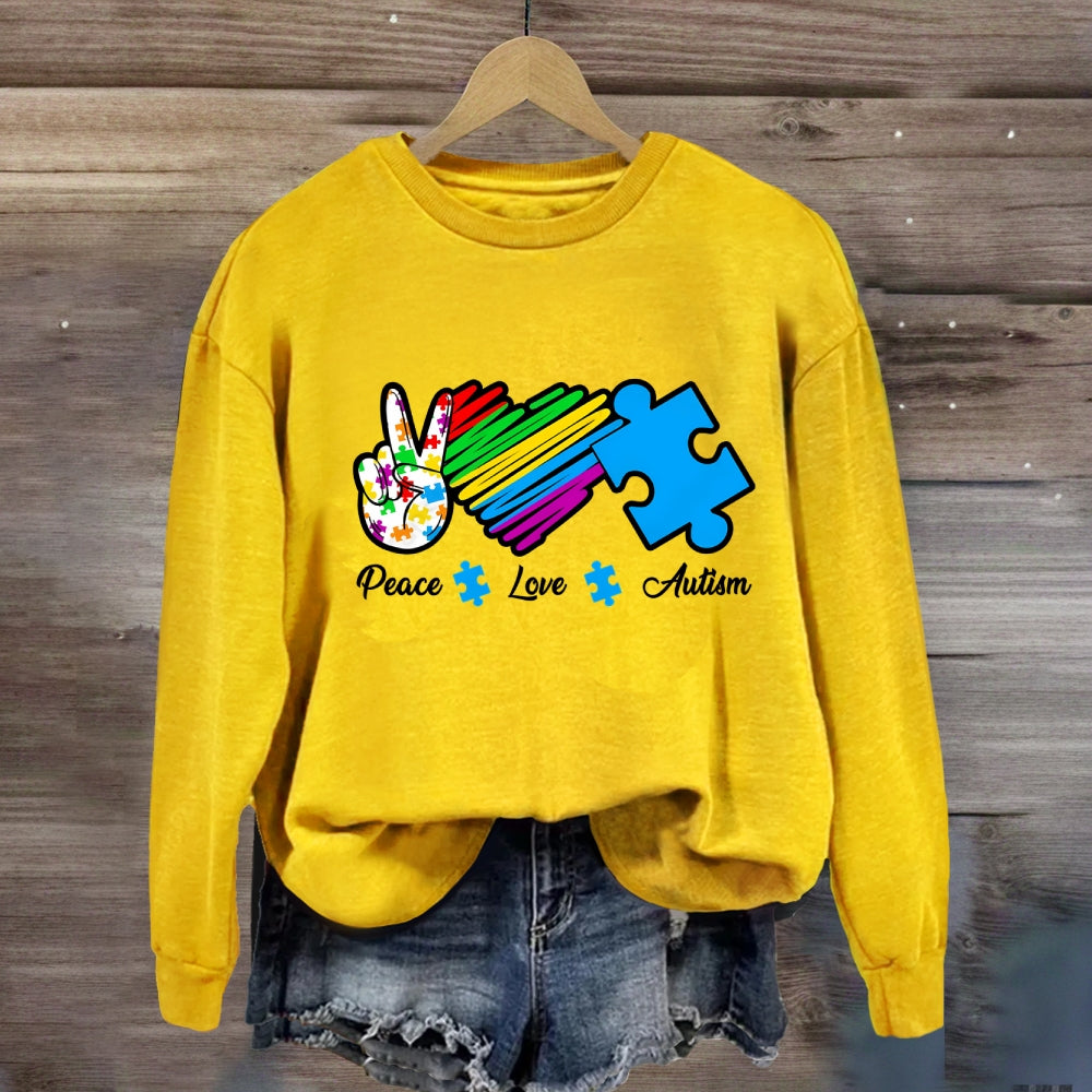 Peace Love Autism Sweatshirt