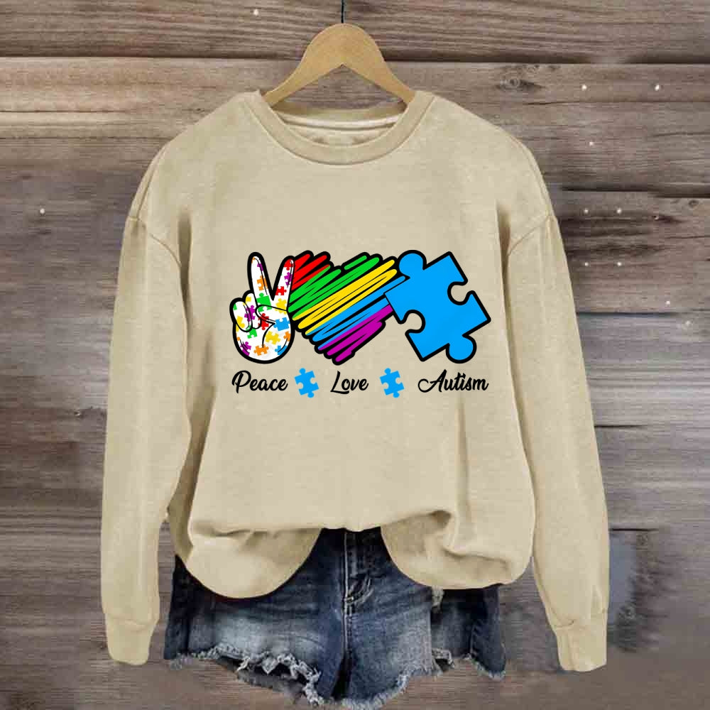 Peace Love Autism Sweatshirt