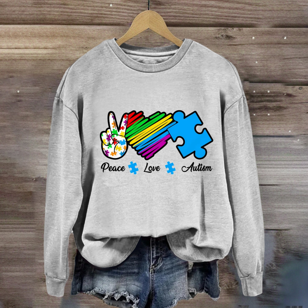 Peace Love Autism Sweatshirt