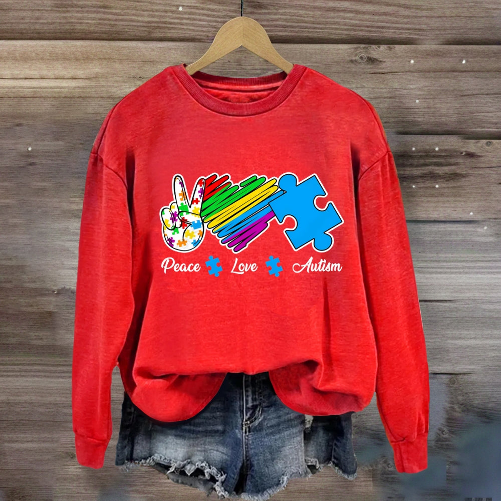 Peace Love Autism Sweatshirt