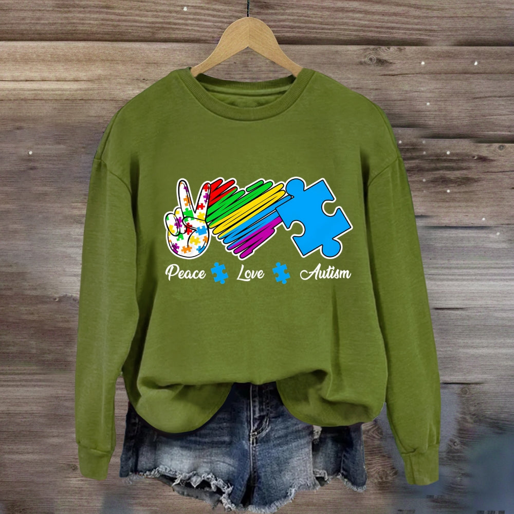 Peace Love Autism Sweatshirt