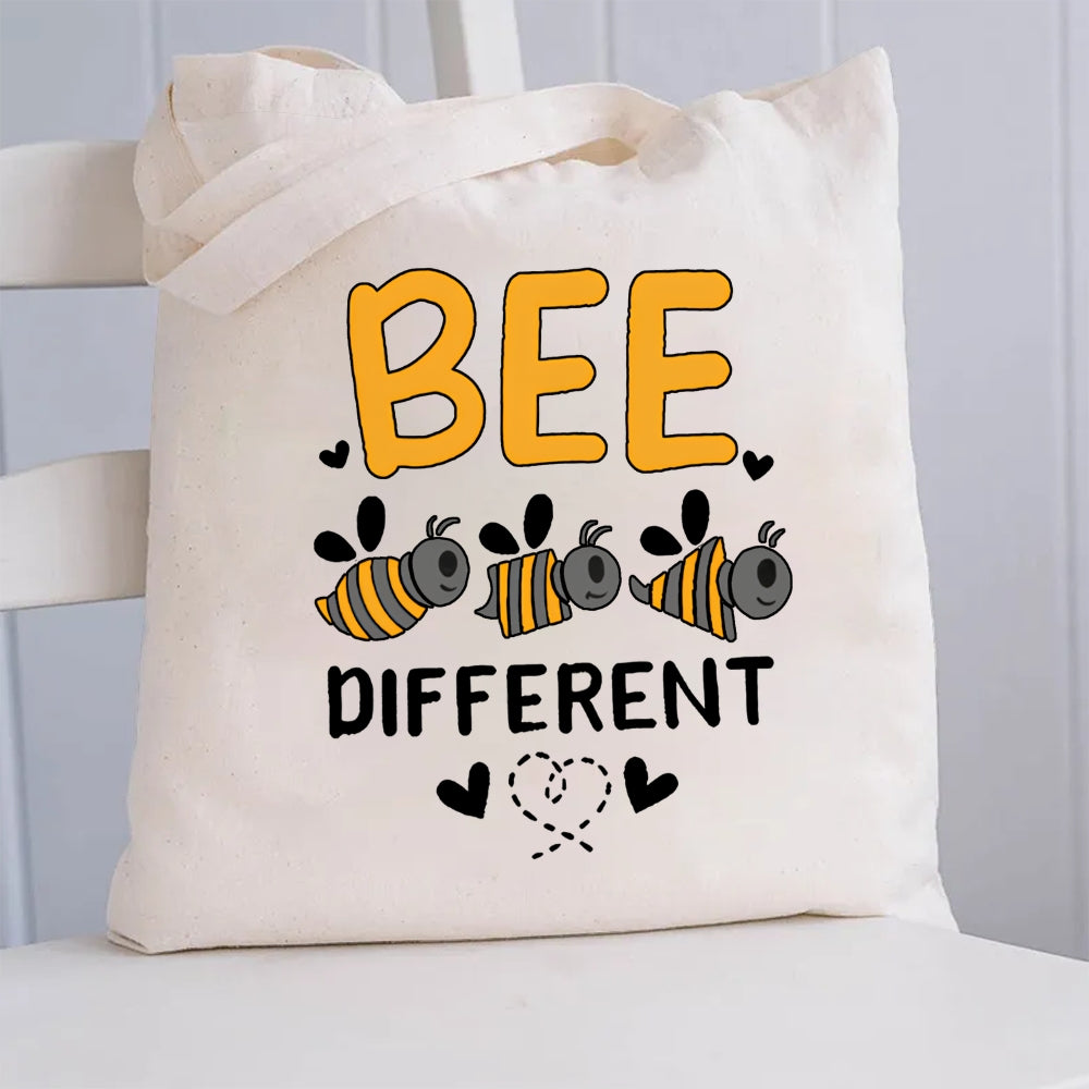 Bee Different Canvas Tote Bag
