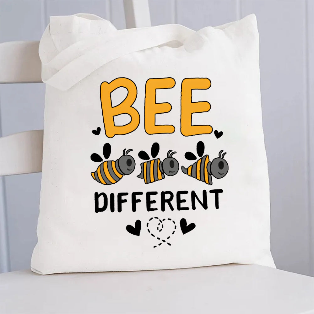 Bee Different Canvas Tote Bag