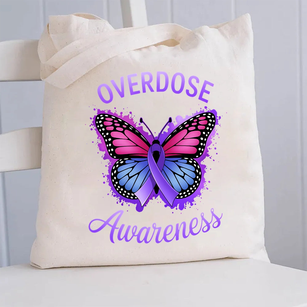 Overdose Awareness Canvas Tote Bag