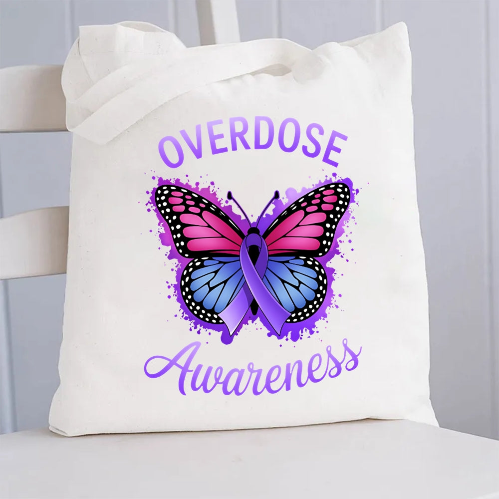 Overdose Awareness Canvas Tote Bag