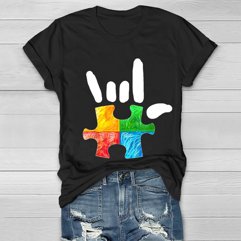 Autism Loves Gestures Healthwear T-shirt