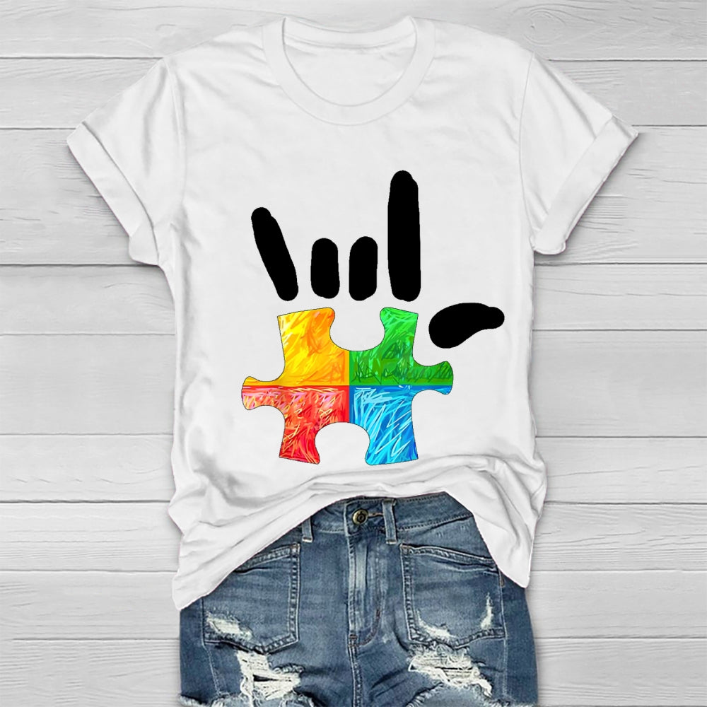 Autism Loves Gestures Healthwear T-shirt