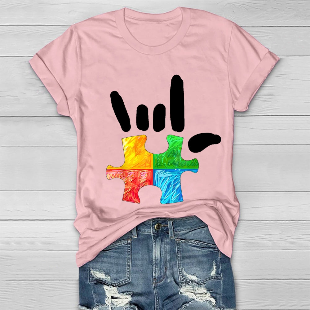 Autism Loves Gestures Healthwear T-shirt