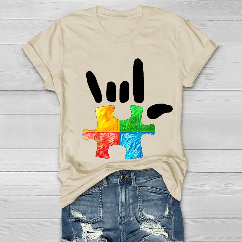 Autism Loves Gestures Healthwear T-shirt
