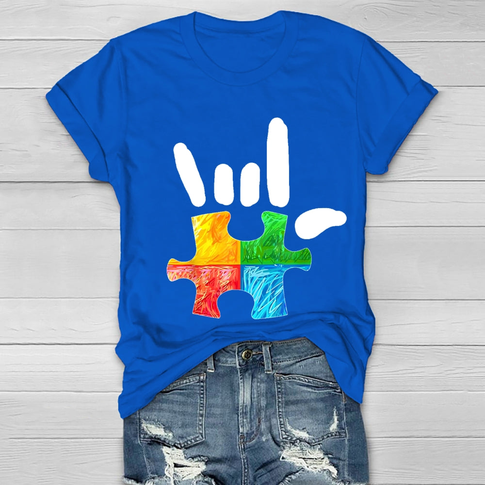 Autism Loves Gestures Healthwear T-shirt