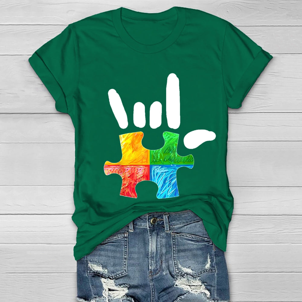 Autism Loves Gestures Healthwear T-shirt