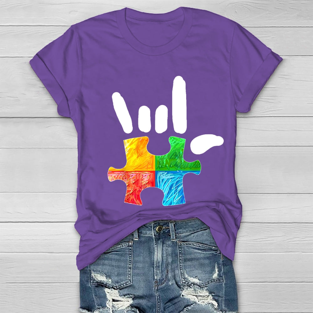 Autism Loves Gestures Healthwear T-shirt